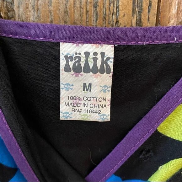 Ralik M Purple Lime Green 1970’s Flower Power Halter Skinny Straps BOHO Dress - Picture 8 of 11